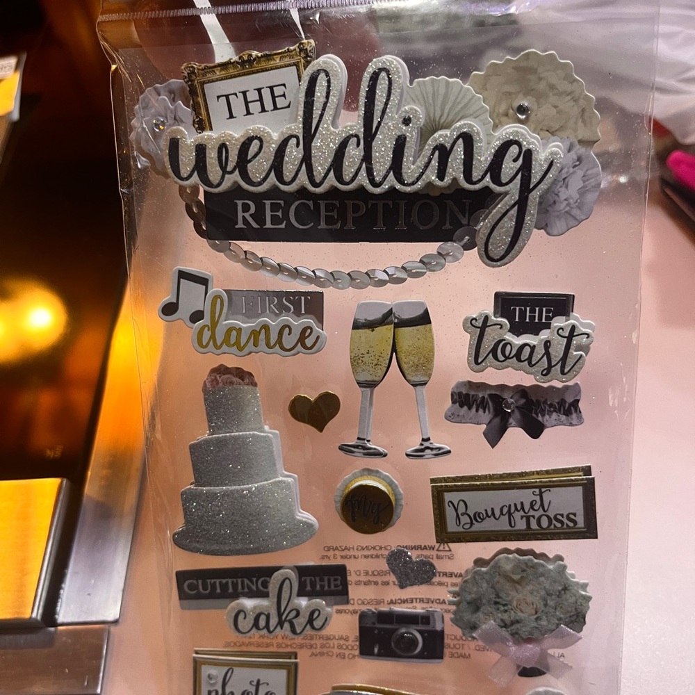 Wedding Reception Scrapbook Sticker Set wedding cake scrapbooking